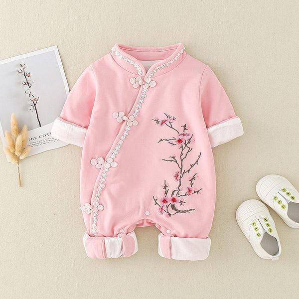 Baby Jumpsuit Spring And Autumn Double Layer Outer Wear