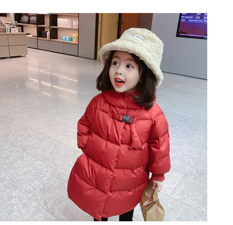 Girls New Year's Wear New Down Down Cotton Jacket Children's Wear Western Style Winter Clothes Thicken Jacket Baby Girl Winter