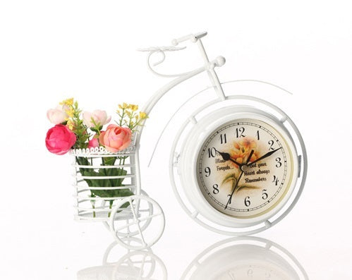 European-style Three-wheeled Bicycle Clock Craft Ornaments