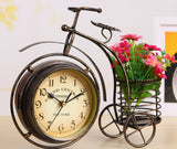 European-style Three-wheeled Bicycle Clock Craft Ornaments