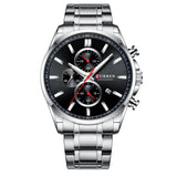 Men'S Watch Waterproof Quartz Watch Six-Hand Watch Calendar Watch Steel Band Men'S Watch