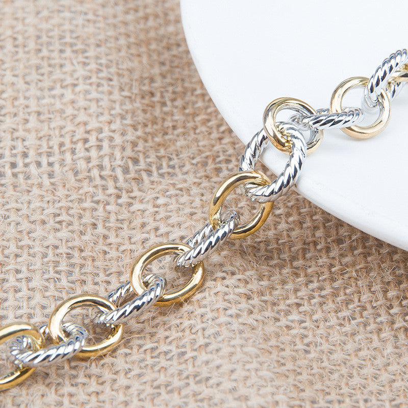 Women's Graceful And Fashionable Oval Chain Retaining Ring Bracelet