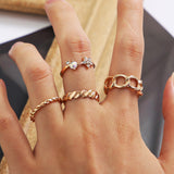 European And American Thick Chain Ring Fashion Personality Twist