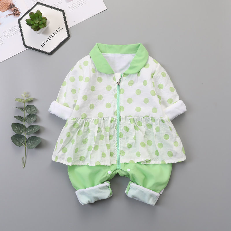 Baby Jumpsuit Spring And Autumn Double Layer Outer Wear