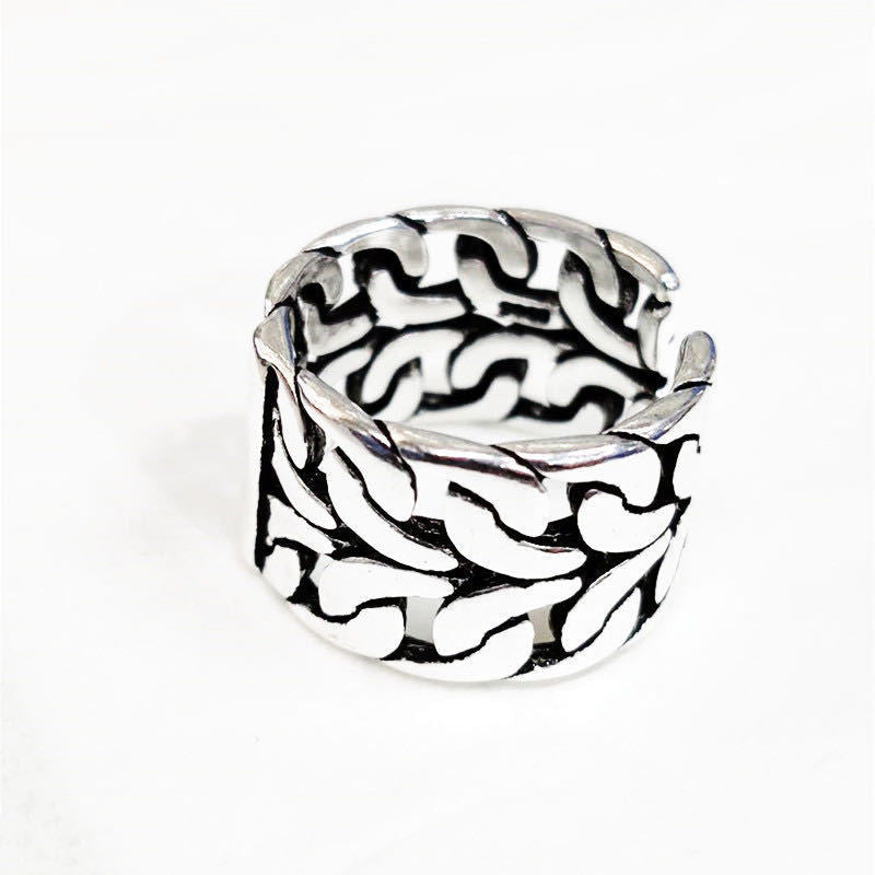 Simple And Creative Chain Thai Silver Ring