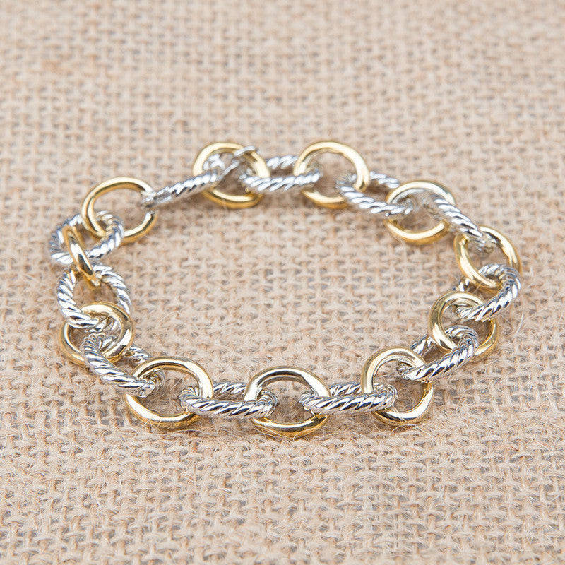 Women's Graceful And Fashionable Oval Chain Retaining Ring Bracelet