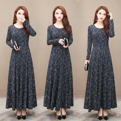 Dress Mother Dress Big Swing Dress Noble Long Skirt Women