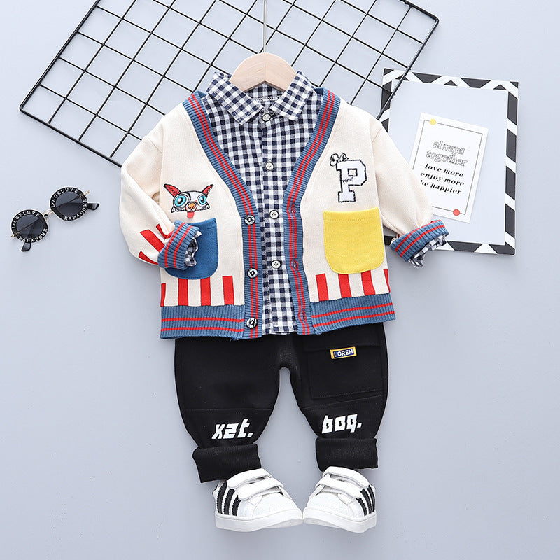 Baby Cardigan Three Piece Korean Children's Wear