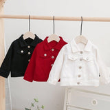 Ann baby children's wear girl autumn wear denim jacket