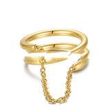 Double-layer Temperament Design And Thin Chain Fashion All-match Ring