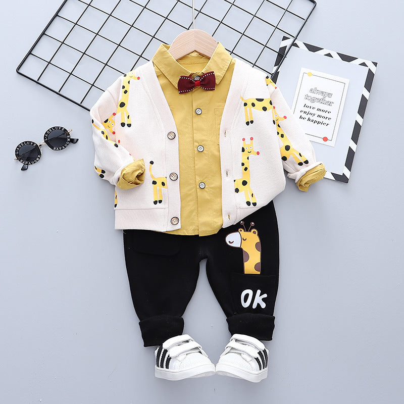 Baby Cardigan Three Piece Korean Children's Wear