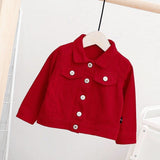 Ann baby children's wear girl autumn wear denim jacket