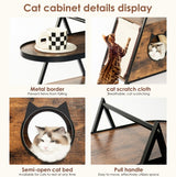 Cat House,end Table.Wood Cat Condo Black Vintage Pet Furniture