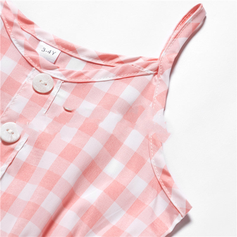 Plaid Dress Parent-child  Baby Wear