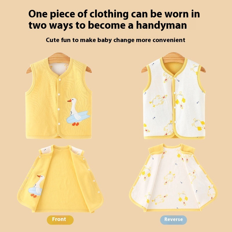 Baby Vest Spring, Autumn And Summer Newborn Wear Pure Cotton