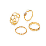 European And American Thick Chain Ring Fashion Personality Twist