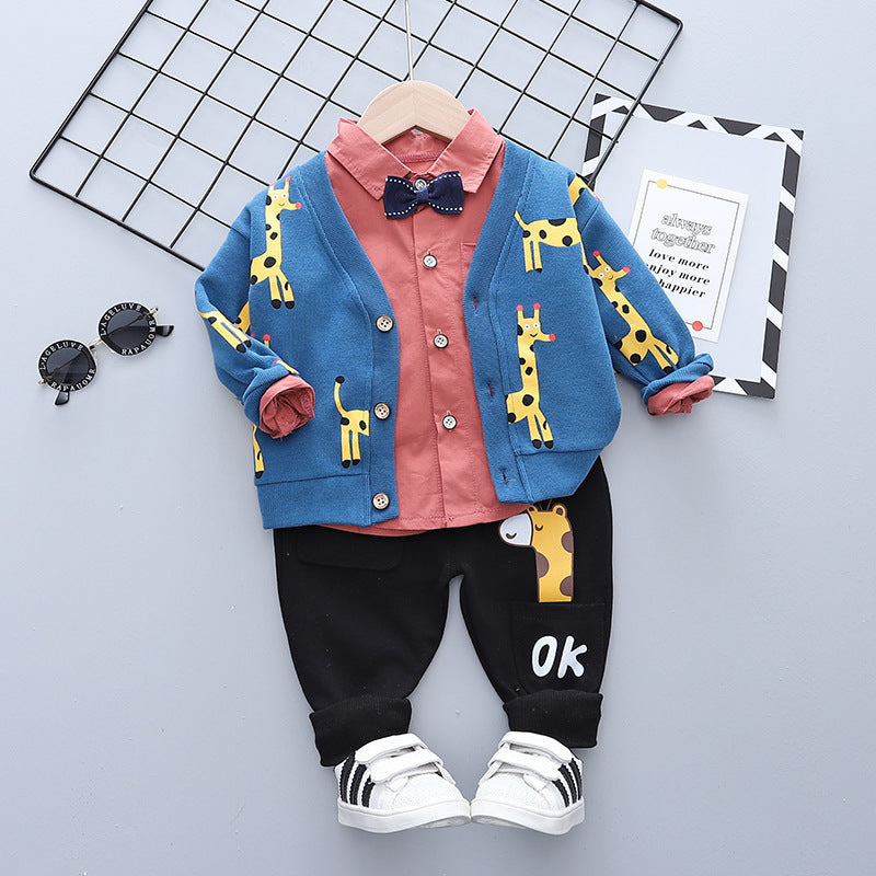 Baby Cardigan Three Piece Korean Children's Wear