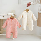 Baby Autumn And Winter Rompers Warm Male And Female Baby Quilted Outer Wear