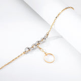 Sexy Chain Necklace Punk Exaggerated Sweater Chain Double Ring Pendant Necklace Men And Women Clavicle Chain