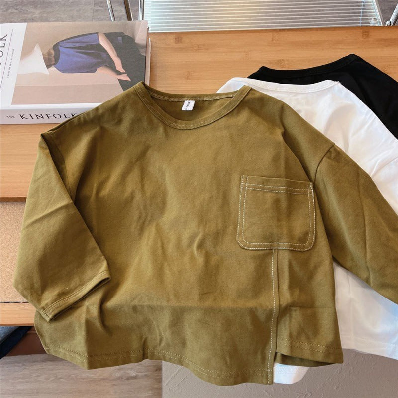 Irregular Bottoming Shirt Baby Autumn Clothing Inner Wear Blouse