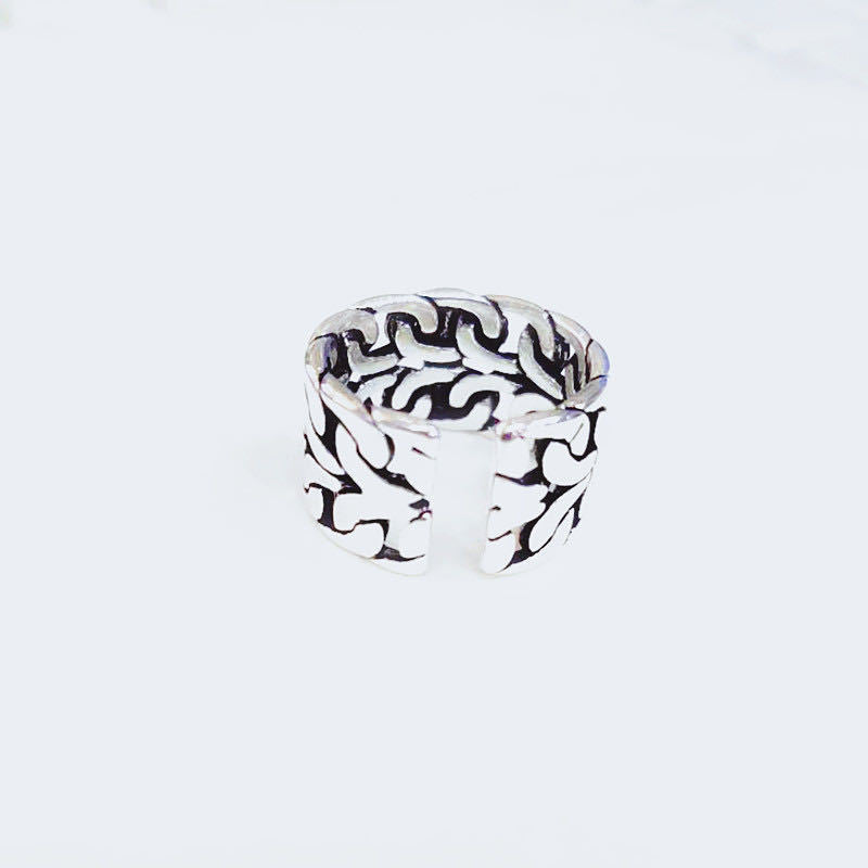 Simple And Creative Chain Thai Silver Ring