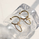 European And American Ring Tassel Hoop Hoop Earrings Chain