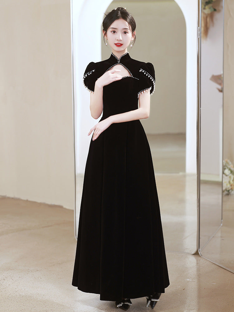 Fashion Black Evening Dress Women