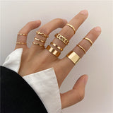 European And American Personality Punk Style Circle Smooth Tassel Chain Ring