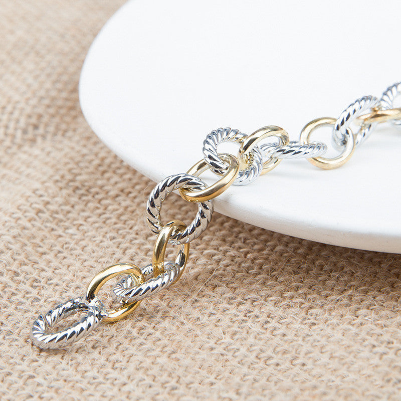 Women's Graceful And Fashionable Oval Chain Retaining Ring Bracelet