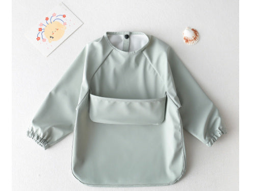 Pu Inside-out Wear Baby Eating Clothes Bib Super Soft And Waterproof